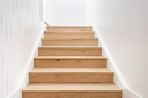 Standard Square Nose custom fabricated from your flooring by Voda Stairs in Seattle