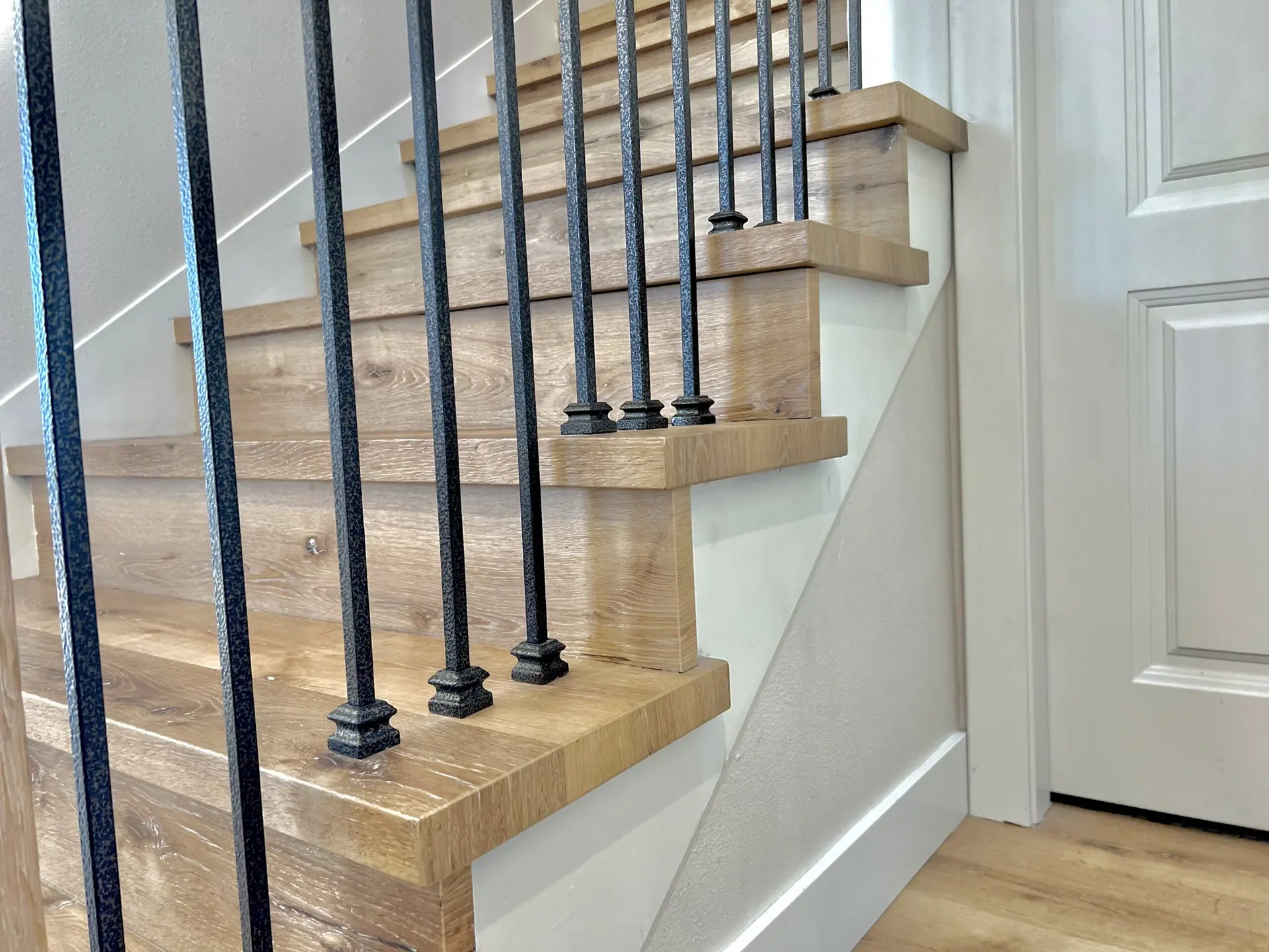 Return Treads custom fabricated from your flooring by Voda Stairs in Seattle