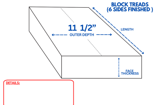 6 Sided Block Tread (Standard Size)