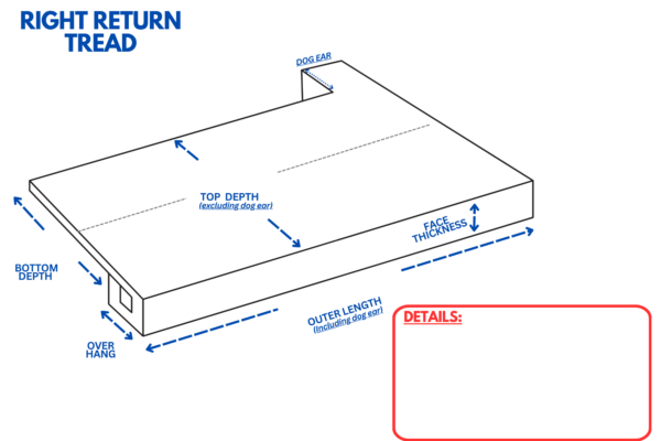 (Non Standard) RIGHT Return Tread