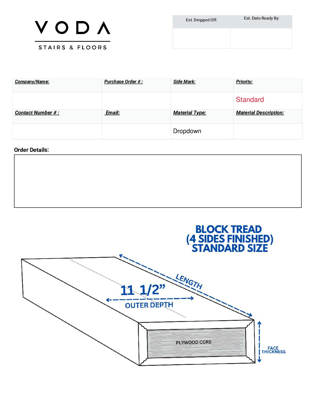 Standard Size Block Tread 4 Sides Preview