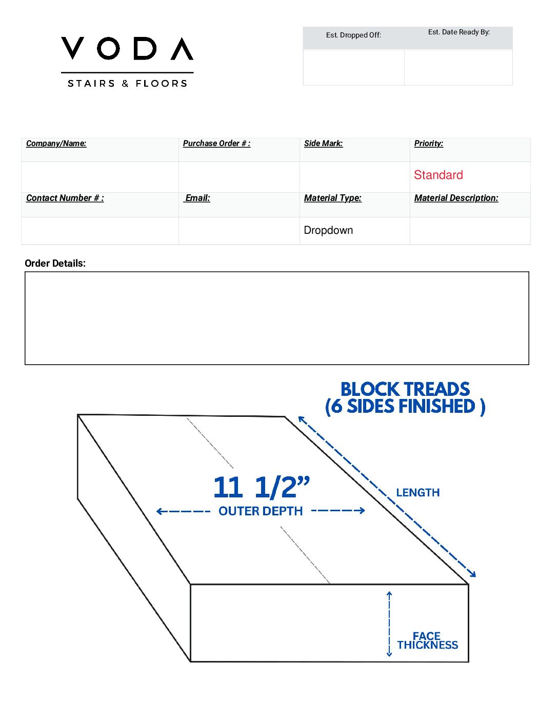 Standard Size Block Tread 6 Sides Preview